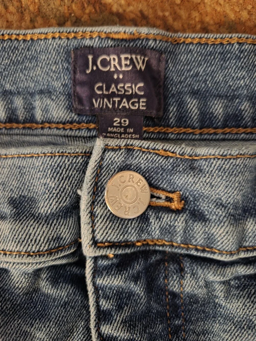 J Crew 90s Vintage Classic Straight Denim‎ Jeans Light Wash High Rise Size 29